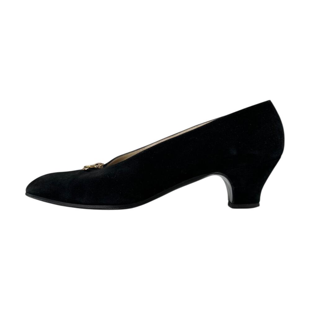 Chanel Vintage CC Suede Heels - Picture 6 of 14